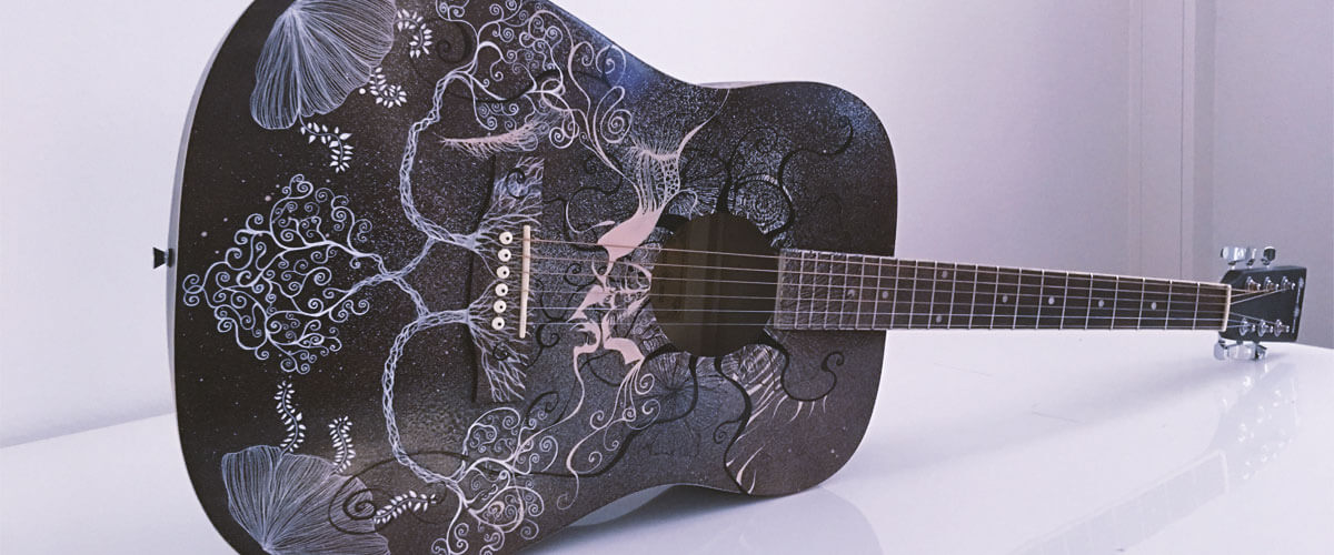 painted acoustic guitar